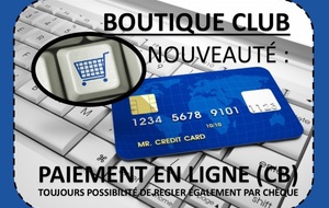 Nouveauté : boutique avec payement par CB