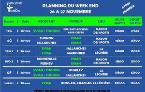 Matchs du week-end (26-27 nov.)