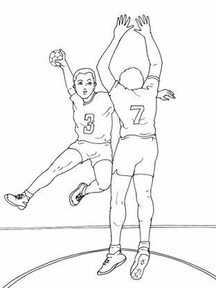 Dessin De Handball Isolé Coloriage Pour Les Enfants Page Enfant En