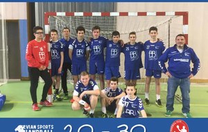 -15 G A : défaite 20 à 30 contre Saint-Julien-en-Genevois Handball