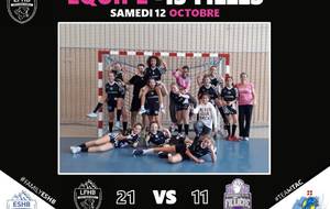 Entente -13 filles : victoire 21 à 11 face à HBC La Fillière