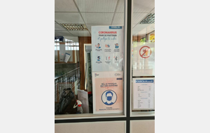 Affichage pour respect du protocole sanitaire pour lutter contre le coronavirus