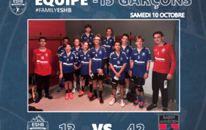 -15 garçons : Défaite 13 à 42 contre Entente Bassin Annécien 